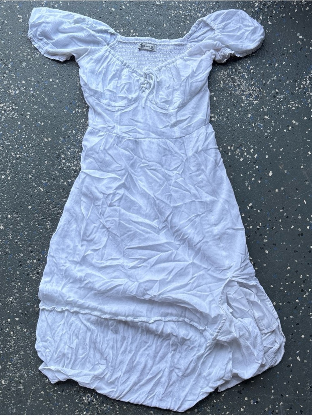 Hollister Cottagecore White Puff Sleeve Summer Dress XS